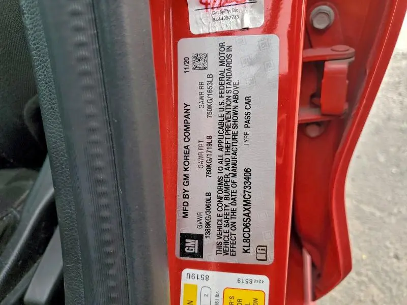 2021 CHEVROLET SPARK 1LT  