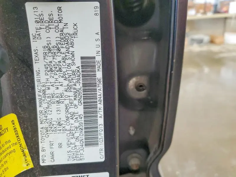 2013 TOYOTA TACOMA DOUBLE CAB PRERUNNER  