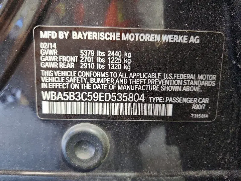 2014 BMW 535 XI  
