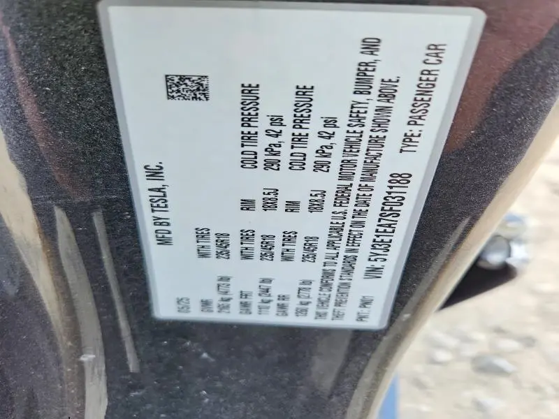 2025 TESLA MODEL 3   