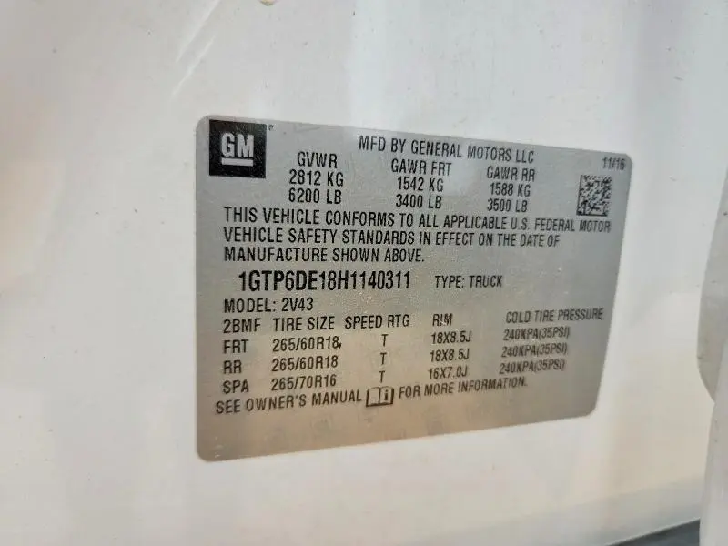 2017 GMC CANYON SLT  