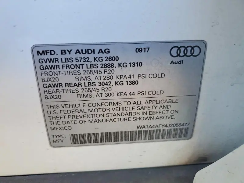 2018 AUDI SQ5   