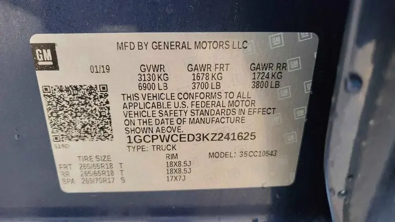 2019 CHEVROLET SILVERADO C1500 LT  