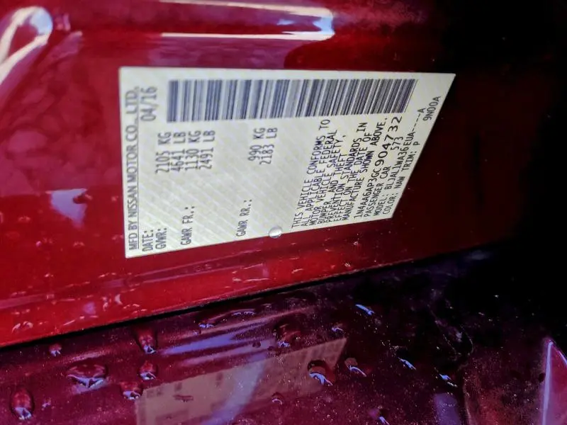 2016 NISSAN MAXIMA 3.5S  