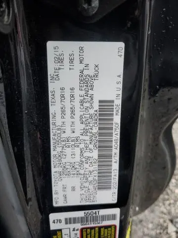 2015 TOYOTA TACOMA ACCESS CAB