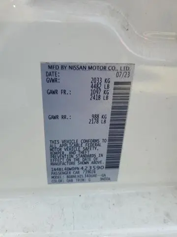 2023 NISSAN ALTIMA SV  