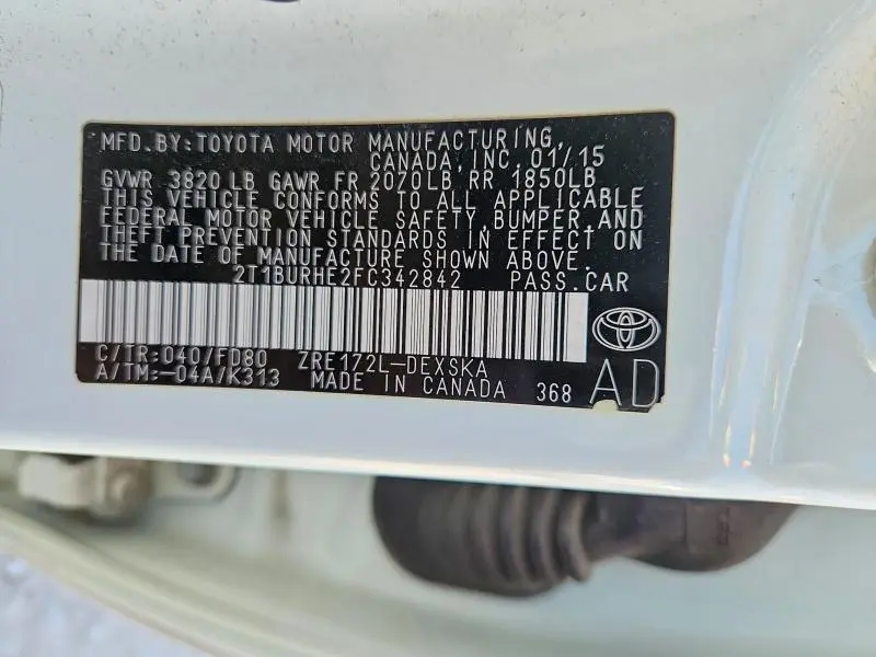 2015 TOYOTA COROLLA S PLUS  