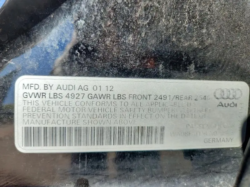 2012 AUDI A4 PREMIUM  