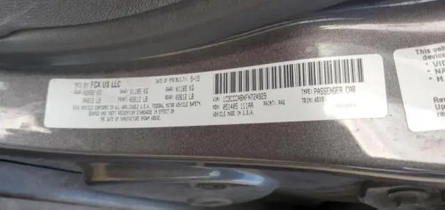 2015 CHRYSLER 200 LIMITED  