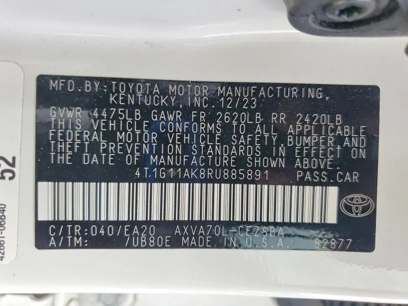 2024 TOYOTA CAMRY SE  
