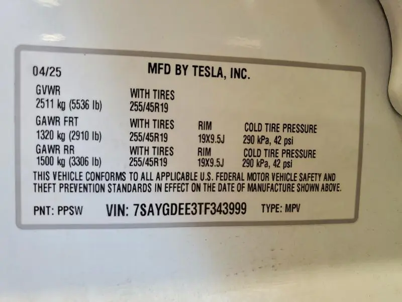 2026 TESLA MODEL Y   