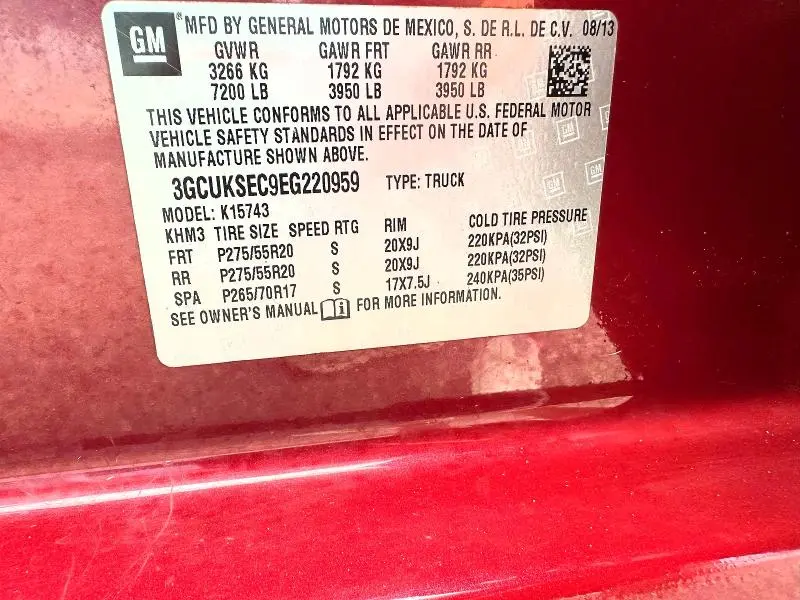 2014 CHEVROLET SILVERADO K1500 LTZ  