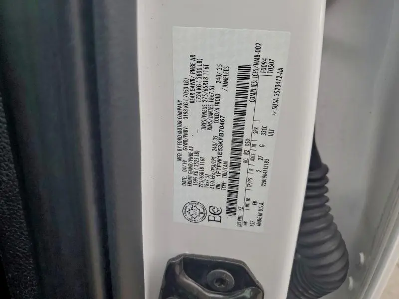 2019 FORD F150 SUPERCREW  