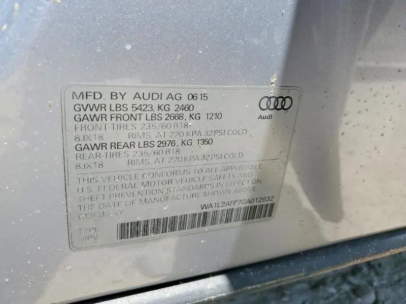 2016 AUDI Q5 PREMIUM PLUS  