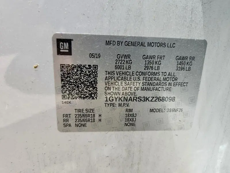 2019 CADILLAC XT5   