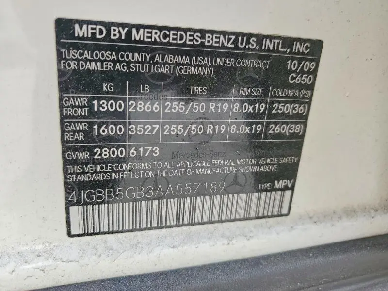 2010 MERCEDES-BENZ ML 350  