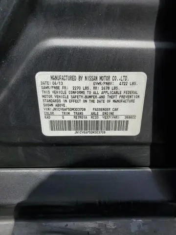 2013 INFINITI G37 BASE  