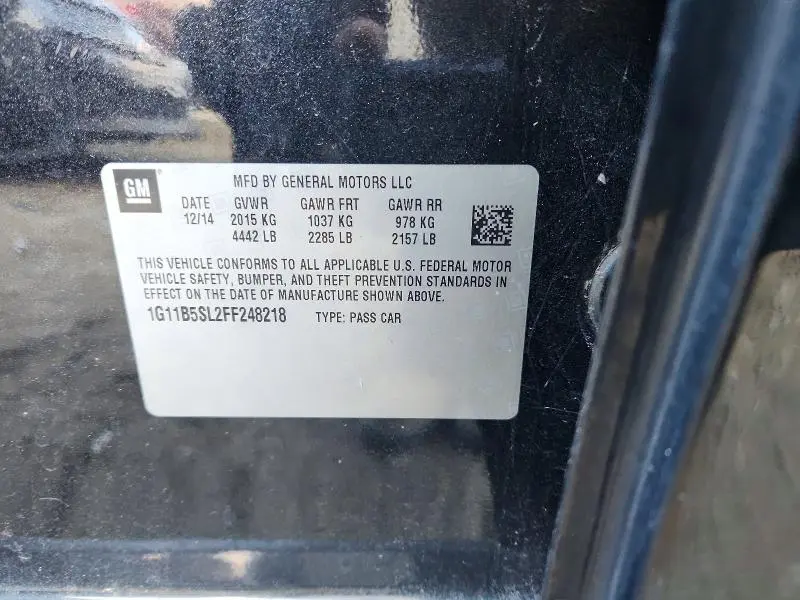 2015 CHEVROLET MALIBU LS  