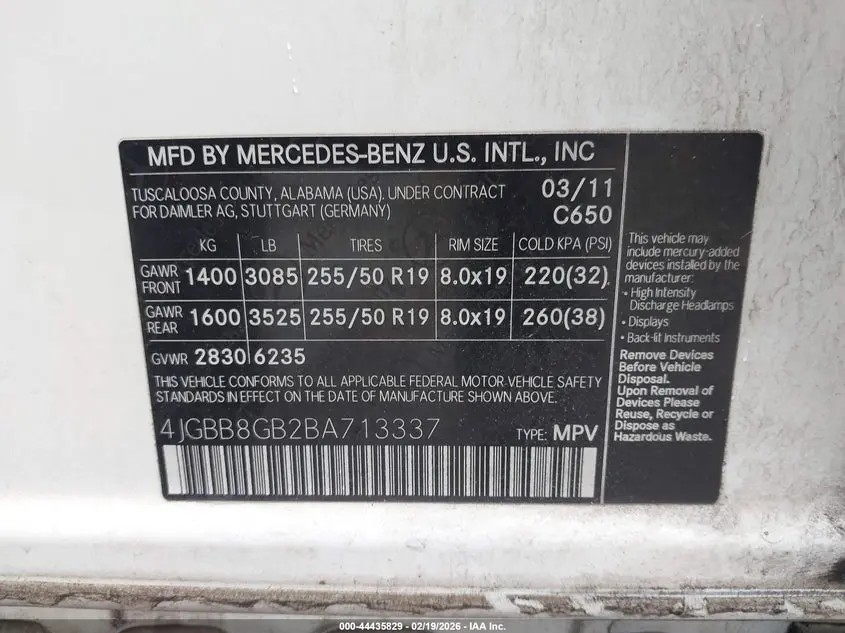 2011 MERCEDES-BENZ ML 350 4MATIC