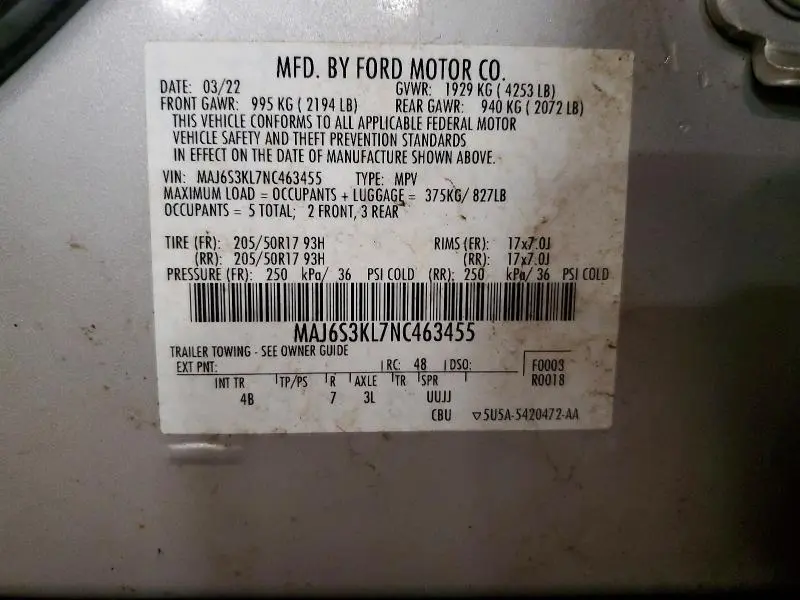 2022 FORD ECOSPORT TITANIUM  