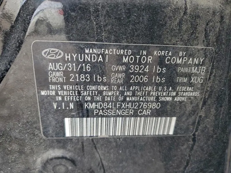 2017 HYUNDAI ELANTRA SE  