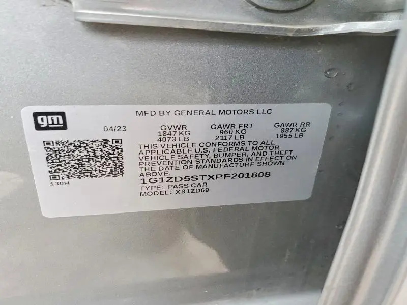 2023 CHEVROLET MALIBU LT  