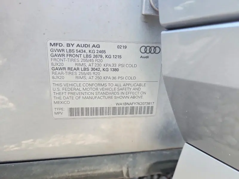 2019 AUDI Q5 PREMIUM PLUS  