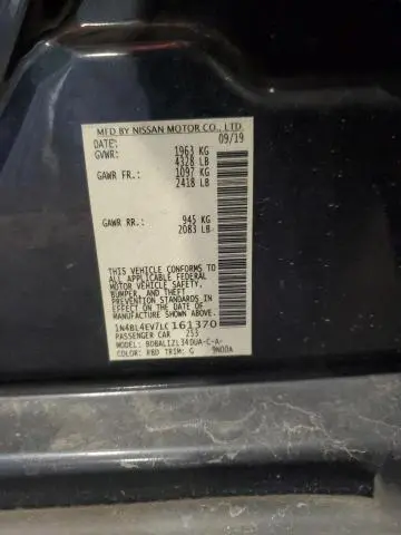 2020 NISSAN ALTIMA SL  