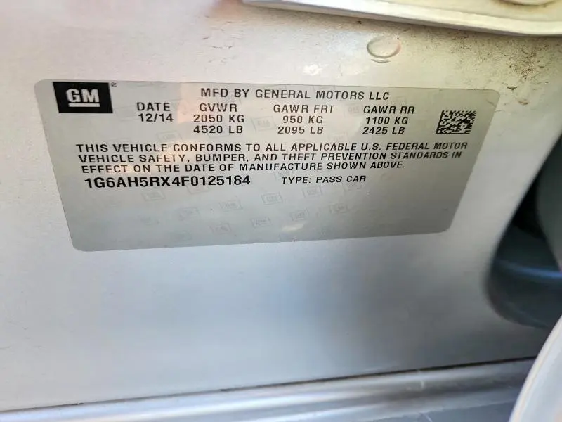 2015 CADILLAC ATS LUXURY  