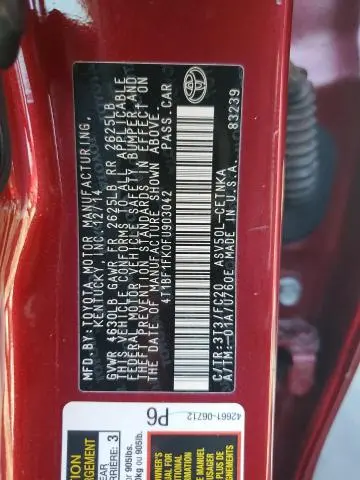 2015 TOYOTA CAMRY LE  