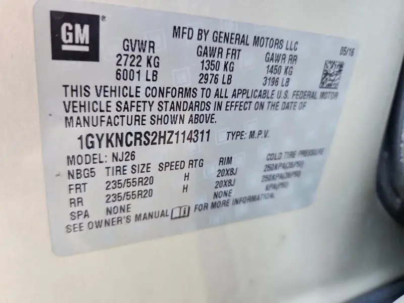 2017 CADILLAC XT5 PREMIUM LUXURY  