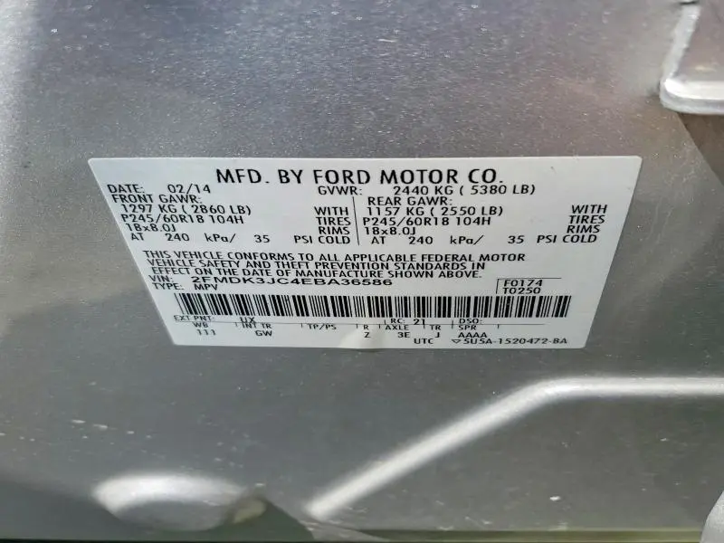 2014 FORD EDGE SEL  