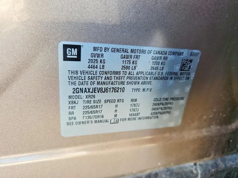 2018 CHEVROLET EQUINOX LT  