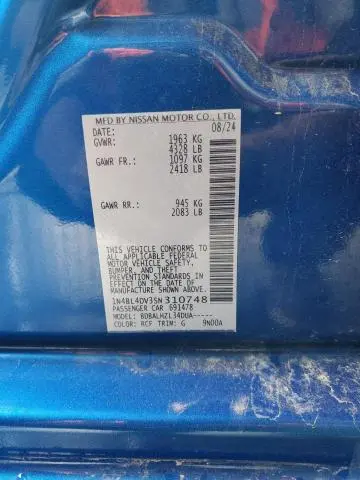 2025 NISSAN ALTIMA SV  