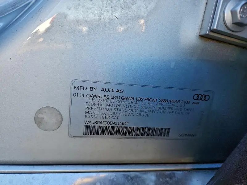 2014 AUDI A8 L QUATTRO  