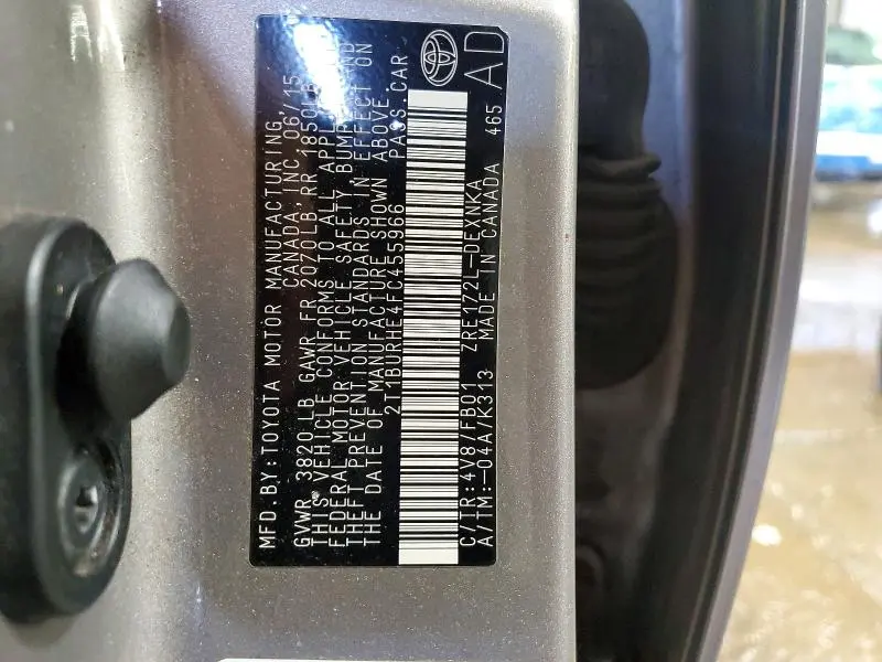 2015 TOYOTA COROLLA LE  