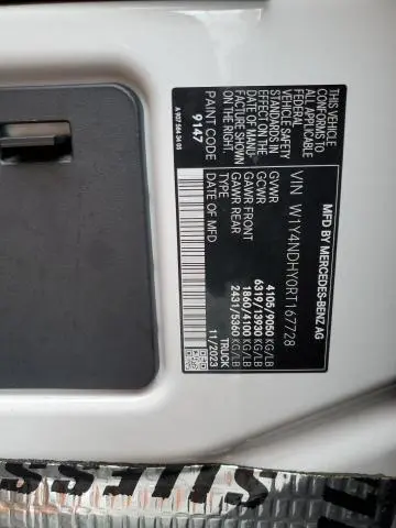 2024 MERCEDES-BENZ SPRINTER 2500  