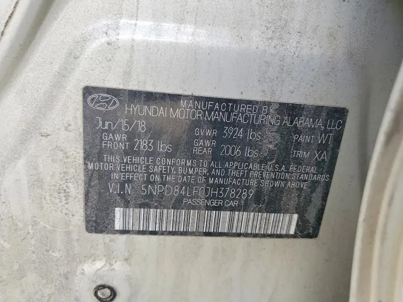 2018 HYUNDAI ELANTRA LIMITED  