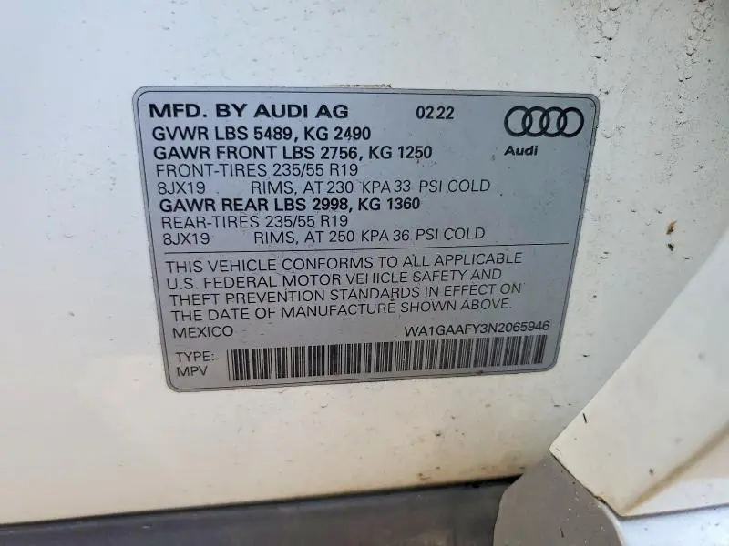 2022 AUDI Q5 PREMIUM 45  
