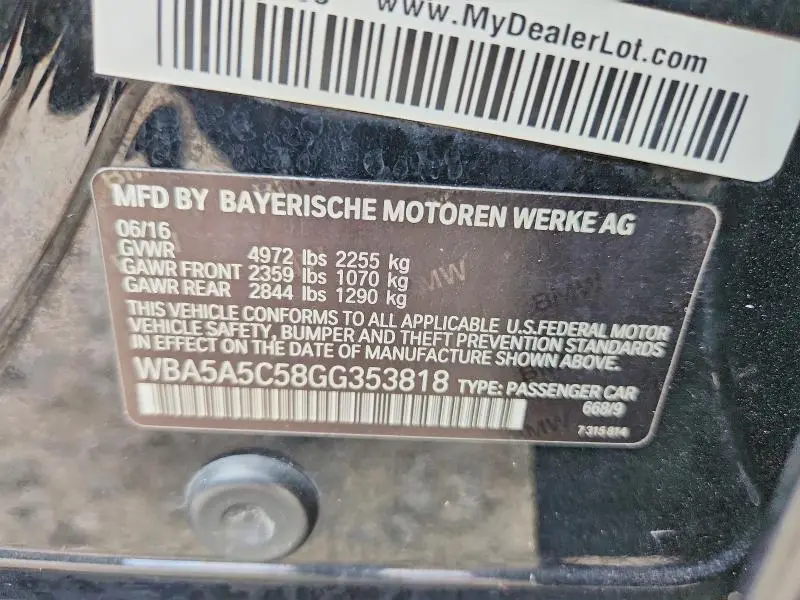 2016 BMW 528 I  