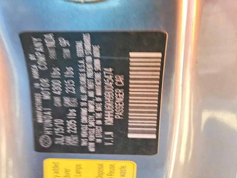 2011 HYUNDAI GENESIS COUPE 3.8L  