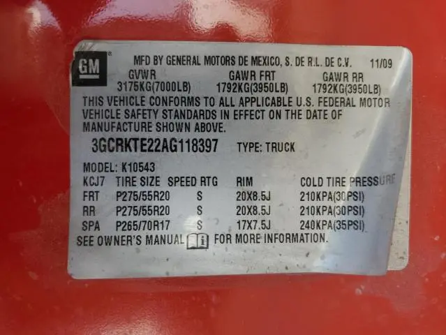 2010 CHEVROLET SILVERADO K1500 LTZ  