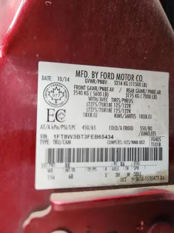 2015 FORD F350 SUPER DUTY  