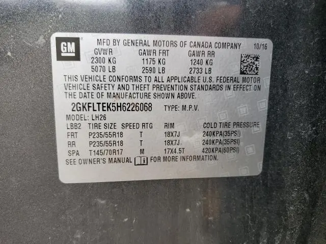 2017 GMC TERRAIN SLE  