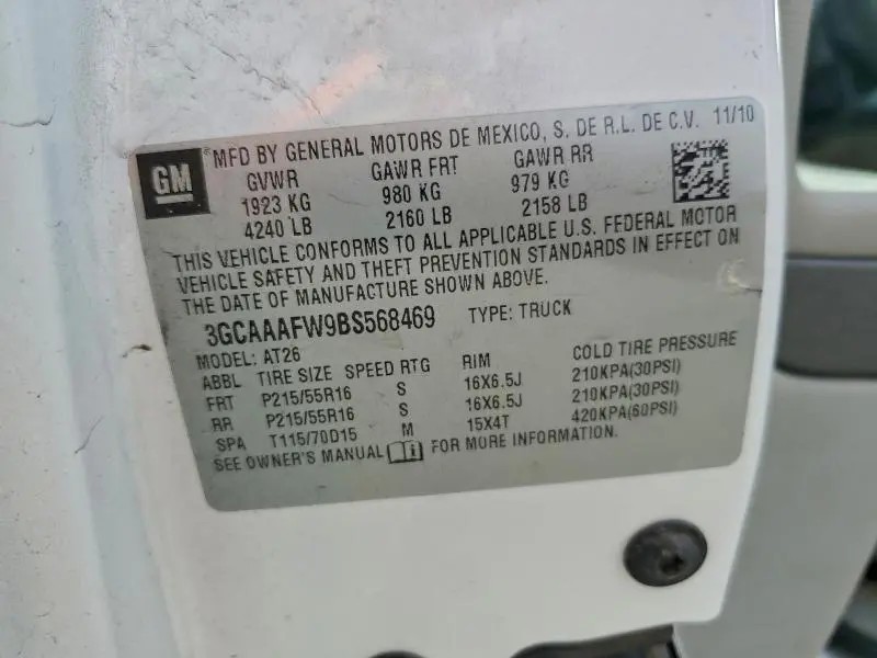 2011 CHEVROLET HHR PANEL LS  