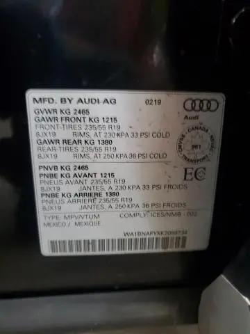 2019 AUDI Q5 PREMIUM PLUS  
