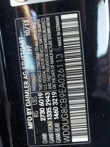 2014 MERCEDES-BENZ S 550  