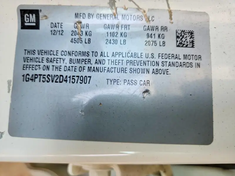 2013 BUICK VERANO PREMIUM  