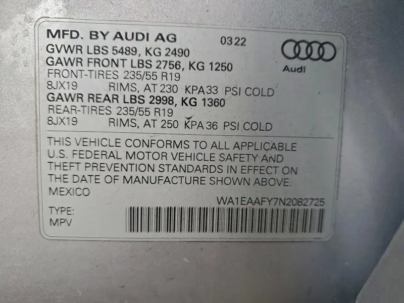2022 AUDI Q5 PREMIUM PLUS 45  