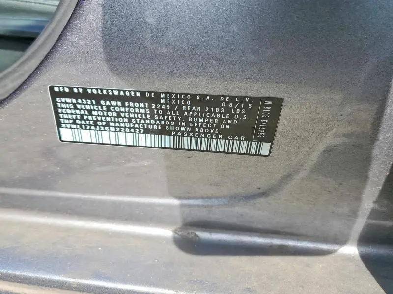2016 VOLKSWAGEN JETTA SEL  